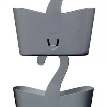 Estante de baño multifuncional colgante TATAY 25x9x28 cm Gris
