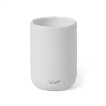 TATAY Soporte de cepillo de dientes Soft Ceramic, blanco