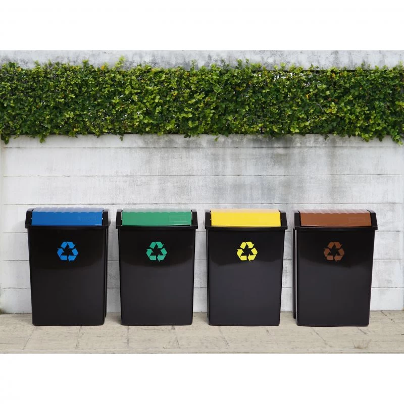 Tatay Cubo de basura 50L, amarillo