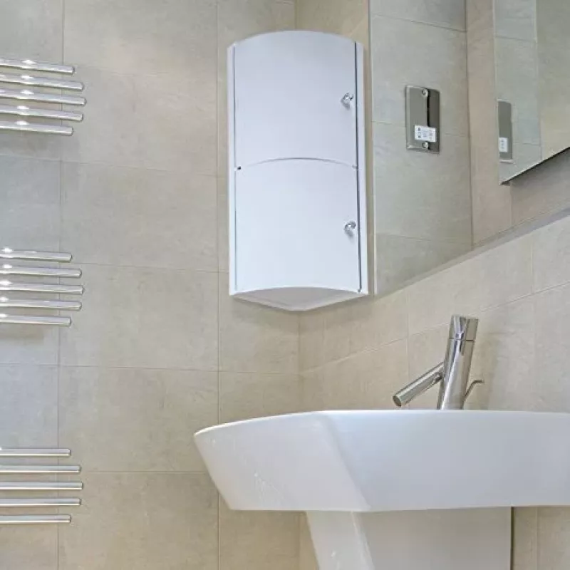 TATAY Armario de baño esquinero blanco