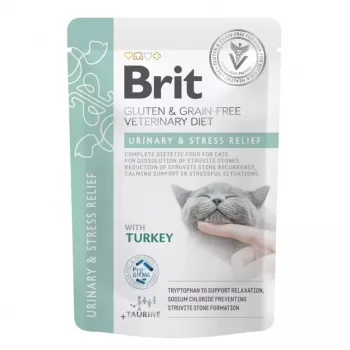 BRIT VD Urinary and Stress Relief Pouch - comida húmeda para gatos - 12x85g