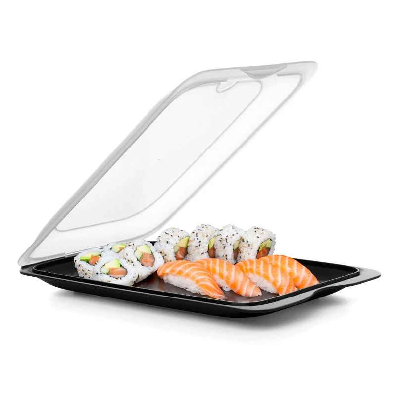 TATAY Recipiente para fruta y cóctel de sushi 17x25,2x3,2 cm negro