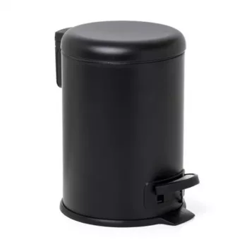 TATAY Cubo de basura con pedal 3L Nordic acero inoxidable/negro