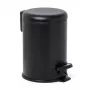 TATAY Cubo de basura con pedal 3L Nordic acero inoxidable/negro