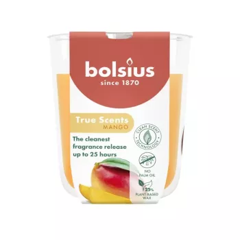 Vela aromática BOLSIUS True Scents mango en vaso Ø80x73mm