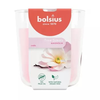 Vela aromática BOLSIUS True Scents en vaso - magnolia, Ø97x85 mm