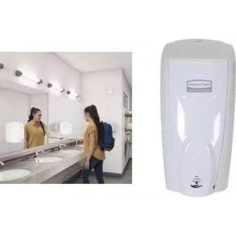 Dispensador de jabón automático con sensor Rubbermaid AutoFoam, blanco, 1100 ml, plástico, automático, 1 ud. (1851397)