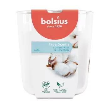 Bolsius True Scents vela perfumada en vaso, Fresh Cotton, Ø97x85 mm