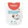 Bolsius True Scents Vela aromática en tarro de cristal, Fresh Cotton, Ø97x85 mm