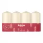 Bolsius Vela cilíndrica 4 uds. Ø100x48 mm, crema