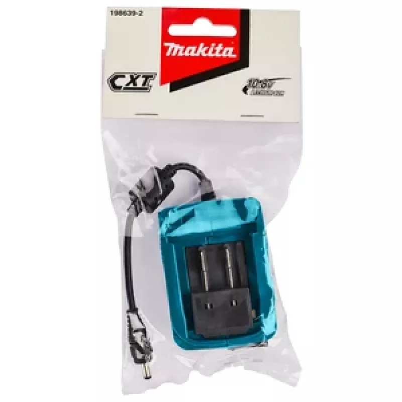 Makita CXT 12V max adaptador de batería de Li-Ion con salida conector hueco DC (5,5 x 2,1 mm), 2,2A