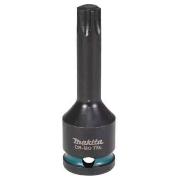 Makita Impact Black llave de vaso Torx T55 con accionamiento de 1/2 inch, 78 mm de longitud E-19847