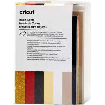 Cricut Insert Cards Glitz & Glam R10 Set de tarjetas taupe, crema, blanco (2009466)