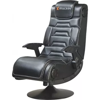 X Rocker Pro 4.1 silla gaming de pedestal con sonido envolvente 2.1, vibración, Bluetooth - negra