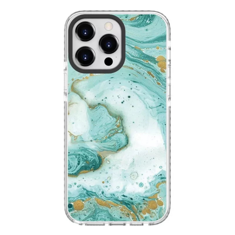Evelatus Funda PC+TPU con MagSafe para Apple iPhone 15 Pro - mármol azul