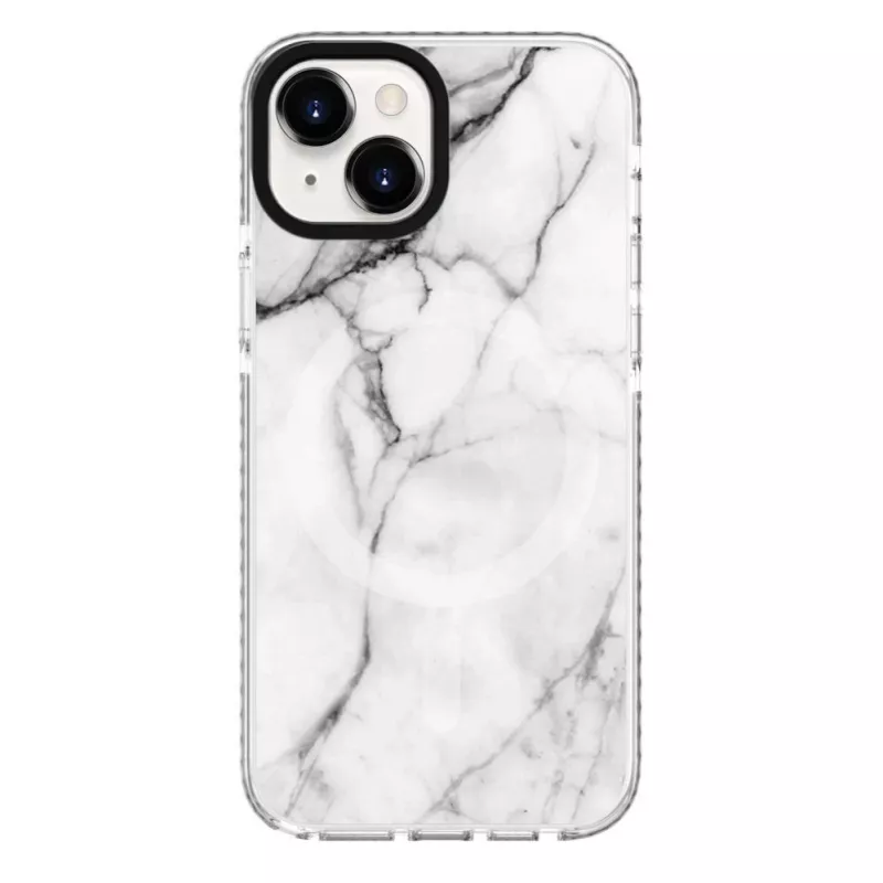 Evelatus Funda PC+TPU con MagSafe para Apple iPhone 15 mármol blanco