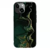 Evelatus Funda de PC para Apple iPhone 15 mármol verde oscuro