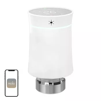MOES TRV BY100 cabezal termostático táctil ZigBee