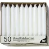 PAPSTAR vela de varilla blanca 196 mm de altura 22 mm de diámetro, 100 unidades, parafina, 7 h de duración