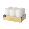 PAPSTAR vela cilíndrica 11,5 cm blanca
