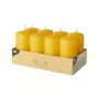 PAPSTAR vela cilíndrica amarillo dorado 10 cm