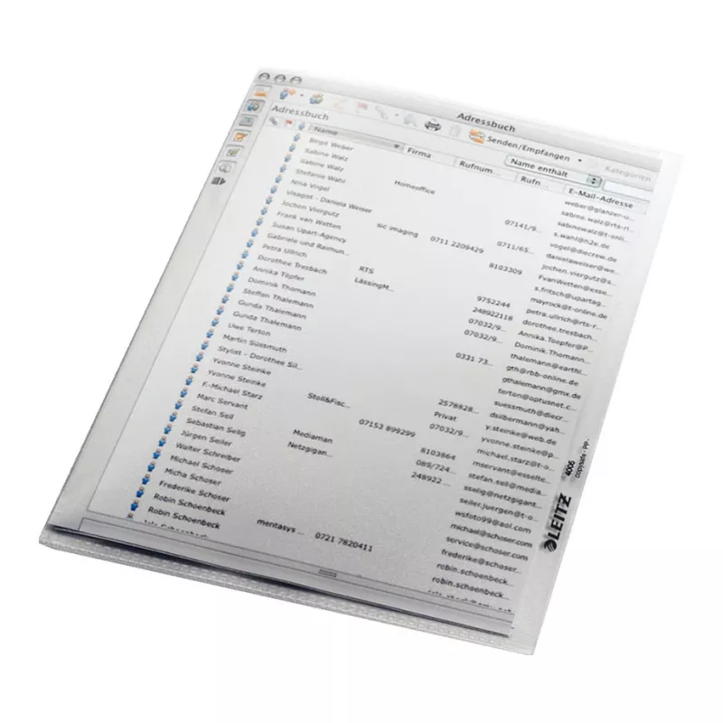 LEITZ fundas de documentos A5 granulado, 0,13 mm, transparente, pack de 100