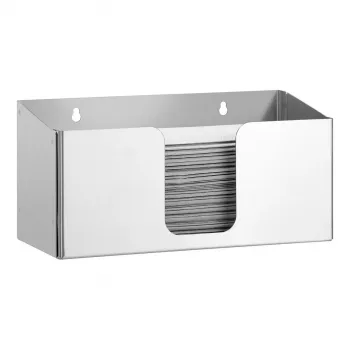 Bartscher ILZF20 dispensador de toallas de papel, plata, acero cromo-níquel cepillado, montaje en pared, con cerradura 850057