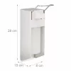 RELAXDAYS dispensador de jabón de acero inoxidable 0,5 L plata bomba manual de pie