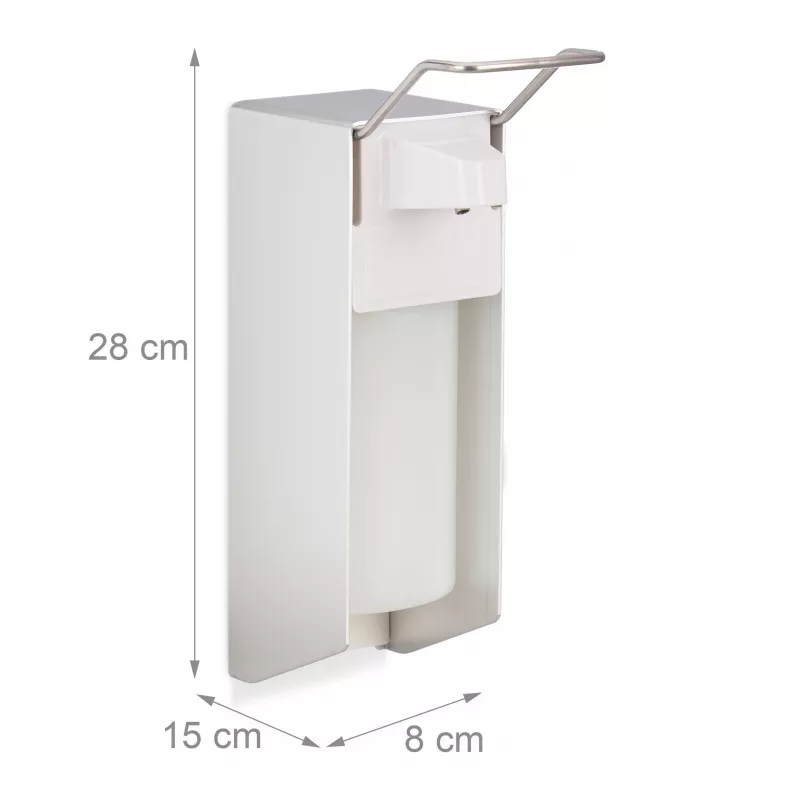 RELAXDAYS dispensador de jabón de acero inoxidable 0,5 L plata bomba manual de pie