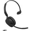 Jabra Evolve3 65 MS Mono Link 390a Auriculares On-Ear Bluetooth, negro