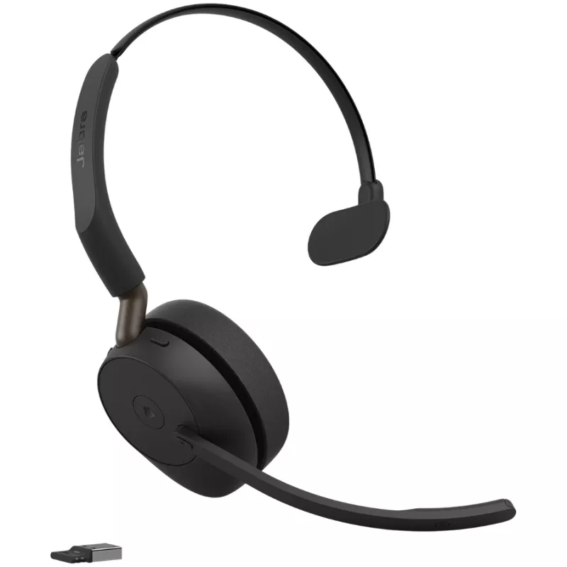 Jabra Evolve3 65 MS Mono Link 390a Auriculares On-Ear Bluetooth, negro