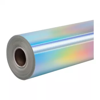 HTVRONT lámina autoadhesiva holográfica, 30,5 cm x 90 cm (plata)