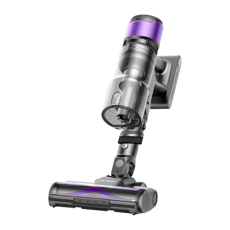 ULTENIC U20 aspirador de escoba inalámbrico con batería, 30 kPa de succión, 50 min de autonomía, pantalla LED, filtración HEPA, cepillo anti-enredos, convertible en aspirador de mano