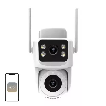 MOES WCM-Q29 cámara IP Wi-Fi de doble objetivo 8MP