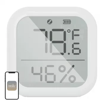 MOES ZSS-KB-TH-LF-C Sensor ZigBee de temperatura y humedad con LCD
