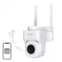 MOES WCM-B66 cámara IP WLAN exterior 3MP con reconocimiento de personas por IA, visión nocturna a todo color, giro/inclinación, audio bidireccional, resistente a la intemperie IP66