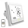 MOES BHT-002 Termostato inteligente Wi-Fi con LCD para calefacción por agua, pantalla táctil, control por app y voz, blanco