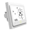 MOES BHT-002 Termostato inteligente Wi-Fi con LCD para calefacción por agua, pantalla táctil, control por app y voz, blanco