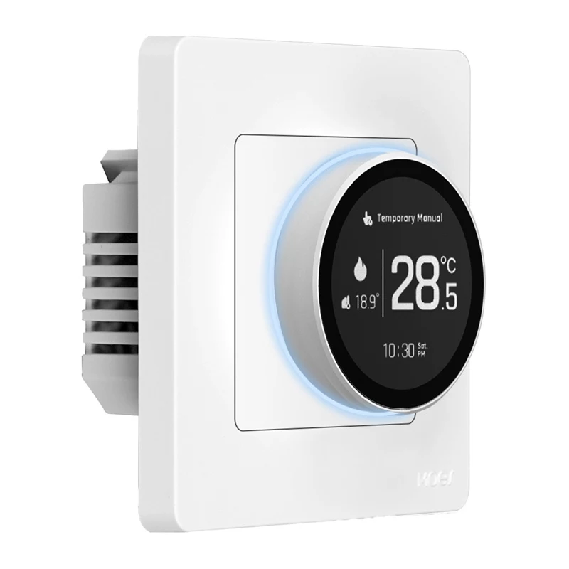 MOES ZHT-SR-GC Termostato inteligente ZigBee para caldera/calefacción de gas, blanco