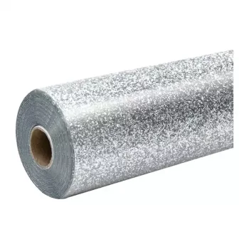 HTVRONT Film de transferencia térmica con purpurina, 30,5 cm x 90 cm (plata)