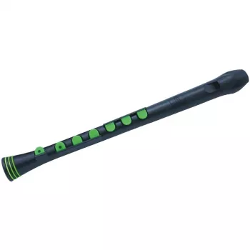 NUVO Recorder+ NURG320BGR Flauta dulce soprano, digitación alemana, negro/verde