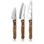 GEFU CAVINA Set de 3 cuchillos de queso, acero inoxidable, aptos para lavavajillas
