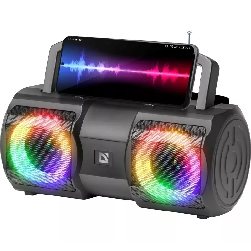 Defender BeatBox 20 altavoz Bluetooth 20W con luz, micrófono, FM, USB, TF