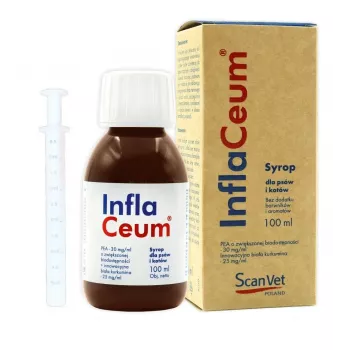 SCANVET InflaCeum complemento alimenticio líquido de apoyo articular para perros y gatos, 100 ml