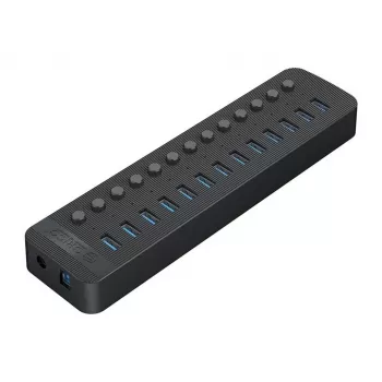 ORICO CT2U3-13AB-EU-BK-BP hub USB 3.0 de 13 puertos con fuente de alimentación de 60W, negro