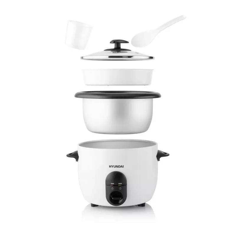 Hyundai HY-RC150 arrocera 1,5L 500W acero inoxidable olla interior antiadherente con función de mantenimiento del calor