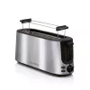 ALPINA ALP-SI-47351 Tostadora de 2 ranuras, 1000 W, plata acero inoxidable, 6 niveles de tostado, descongelar, calentar, elevación alta, bandeja recogemigas extraíble