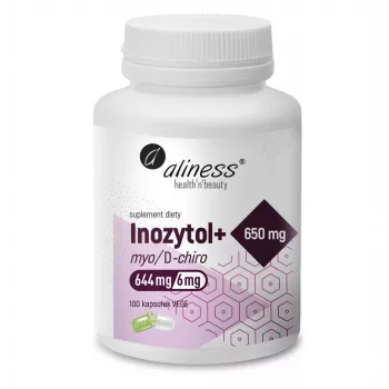 Aliness Inositol Myo/D-Chiro 650mg + B6 x 100 cápsulas Vege
