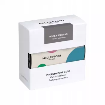 Millefiori White Rose Espresso ambientador de coche Duftclip