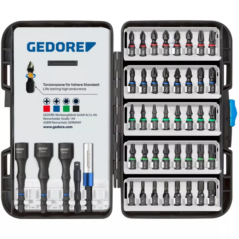 GEDORE Juego de puntas 666-045, 45 piezas (3459519)
